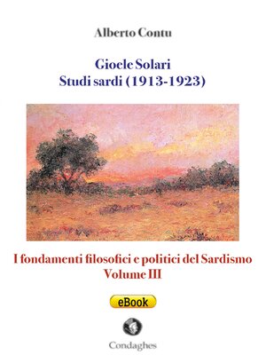 cover image of Gioele Solari--Studi sardi (1913-1923)
